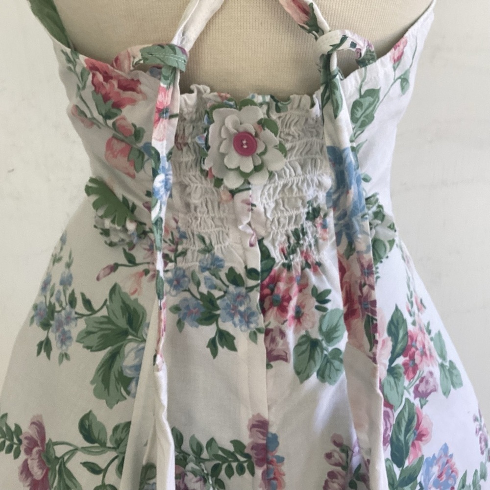 Upcycle Annie Fit/Flare Sweetheart Neckupcycled Floral Kentucky Derby Dress.L - Picture 8 of 14